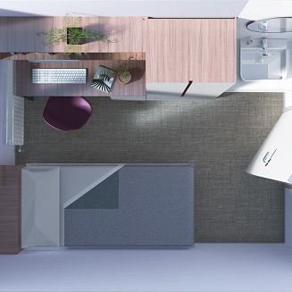 Artist impression of new bedroom in Muirhead House