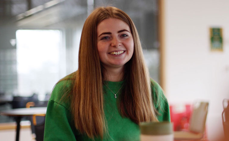 University of Stirling student, Claudia, smiling into the camera.