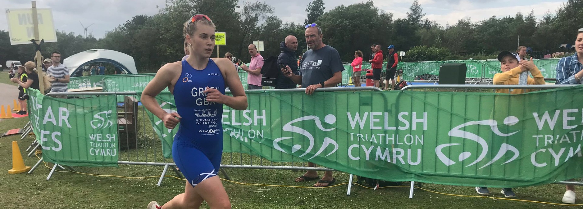 Sophia Green running at the World Junior Championships qualifying event in Wales