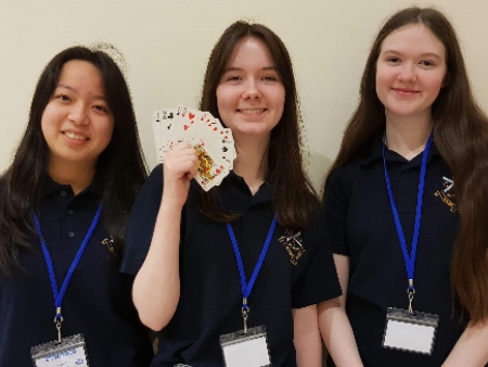 Schoolgirls at the centre of new University of Stirling study into card game bridge are making history