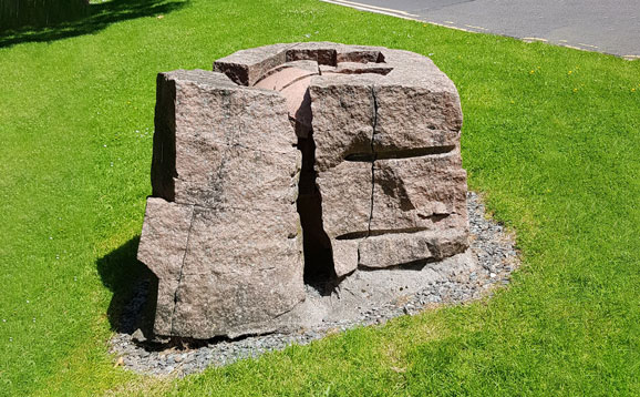A sculpture at University of Stirling campus