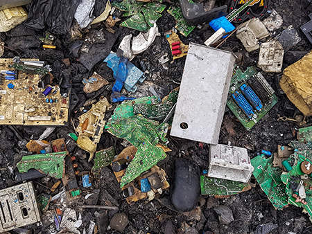 Electronic waste at Agbogbloshie, Ghana Image by Muntaka Chasant CC-BY-SA 4.0
