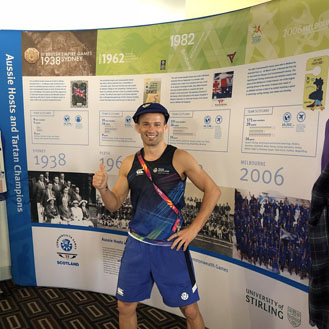 Commonwealth Games exhibition timeline wall