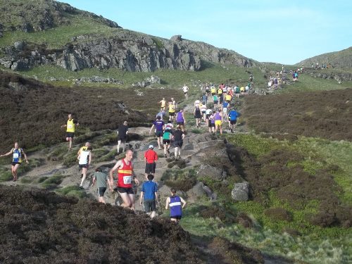 Participants take on the Dumyat Hill Race