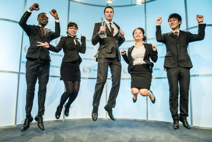 MSc students with prize