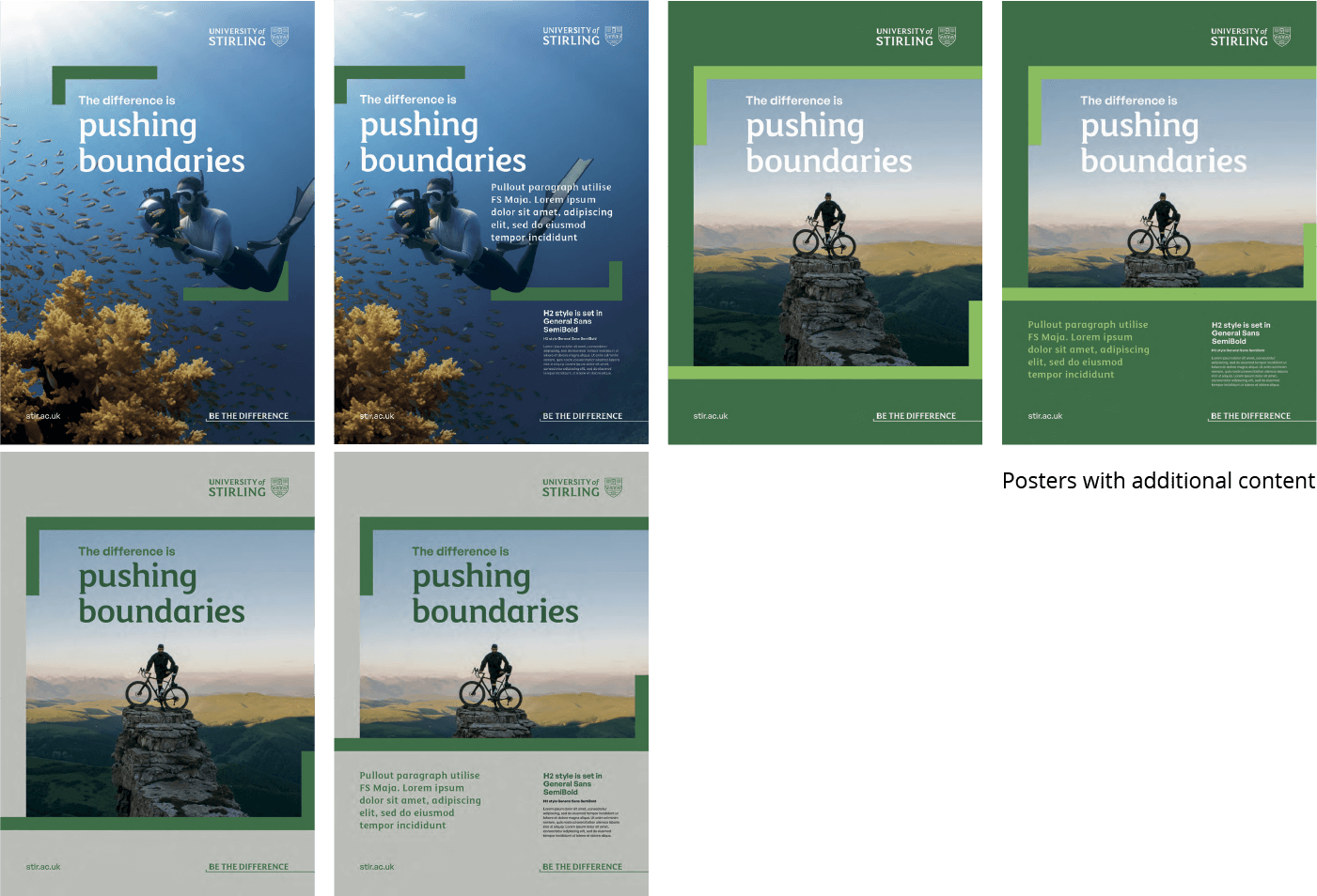 A size posters example