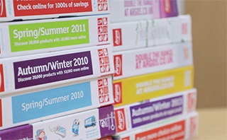 A stack of Argos catalogues