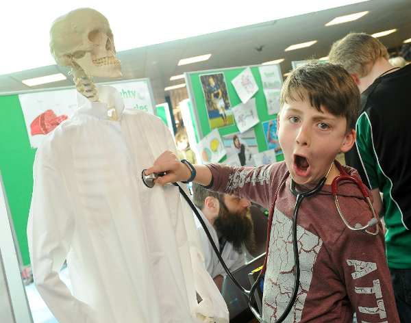 An image of Robbie Buchanan at the science fair
