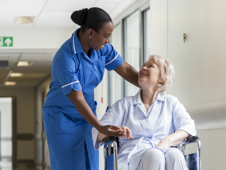 An image of a nurse with a patient