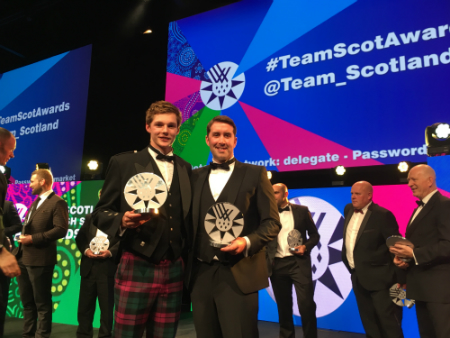 Duncan Scott and Steven Tigg with Team Scotland Awards