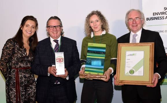 Professor George Burt presents the small business Scotland award