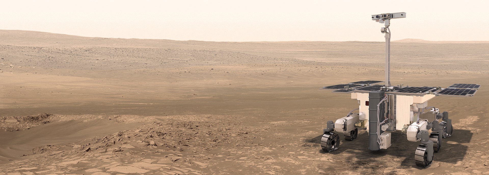 The ExoMars rover on Mars surface