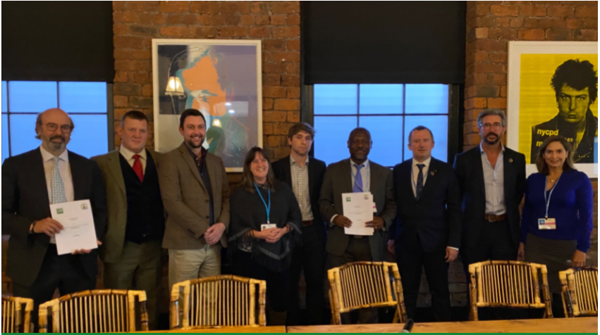 ForestLAB partners hold their signed agreement
