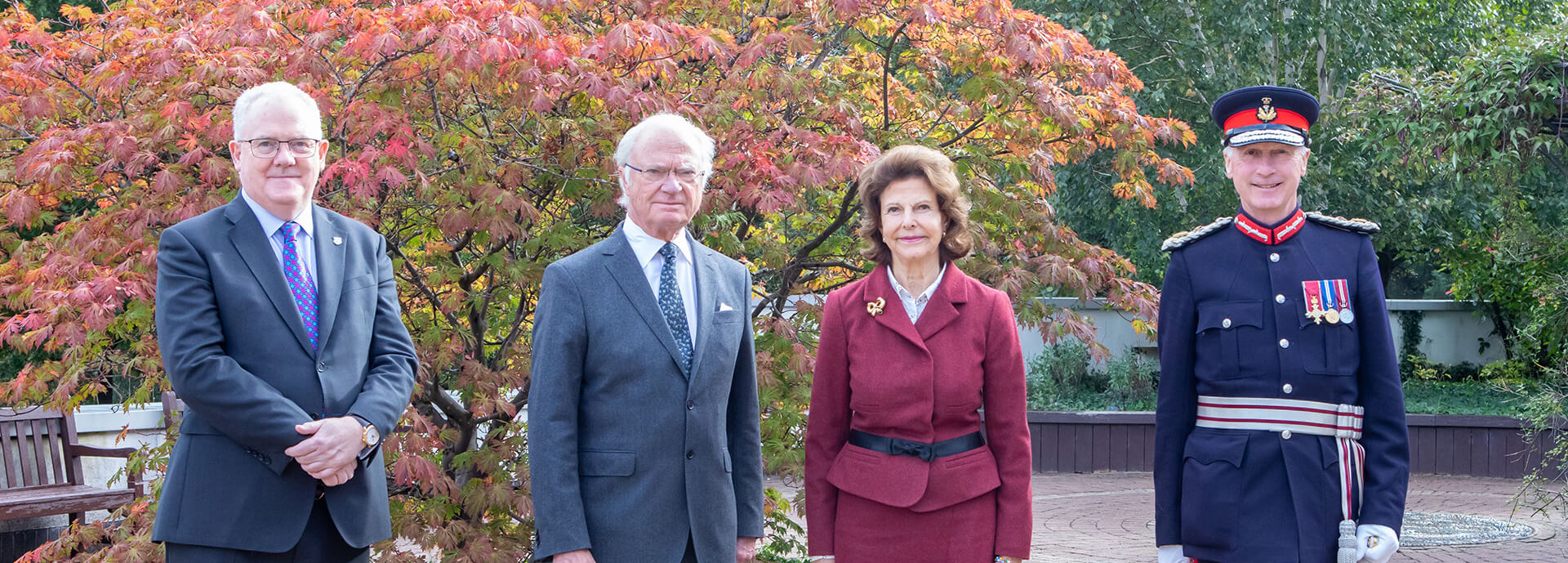 Swedish Royal visit in garden