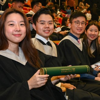 Singapore graduates in the auditorium