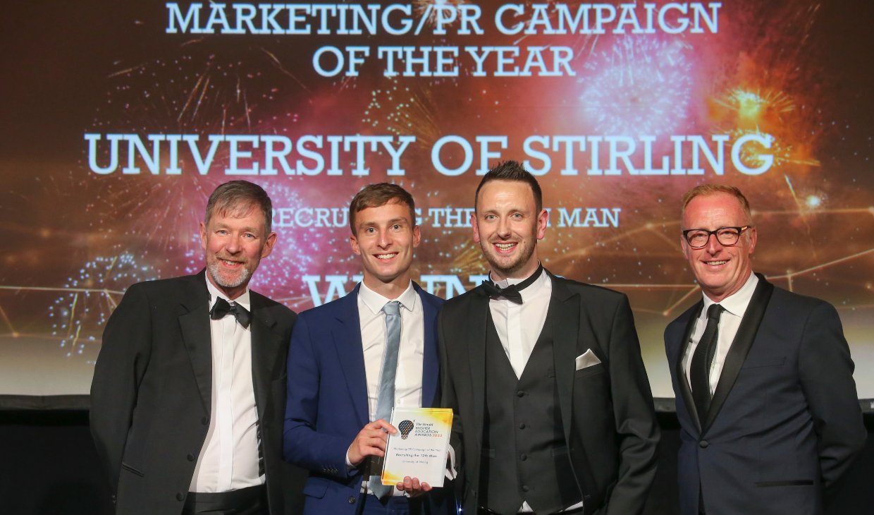 James Berry (middle left) and Greg Christison (middle right) are presented with the Marketing and PR Campaign of the Year Award