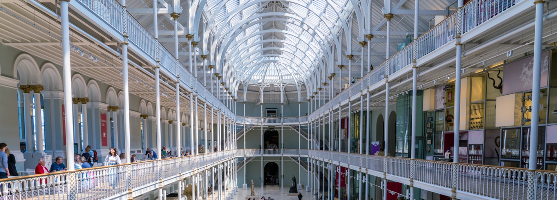 Main Gallery Inside the National Museum of Scotland in Edinburgh