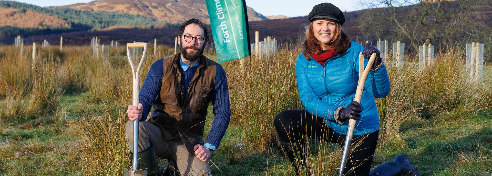 Douglas Worrall, Director of Forth Climate Forest, University of Stirling; Dr Heather Reid, Convener of Loch Lomond and The Trossachs National Park Authority