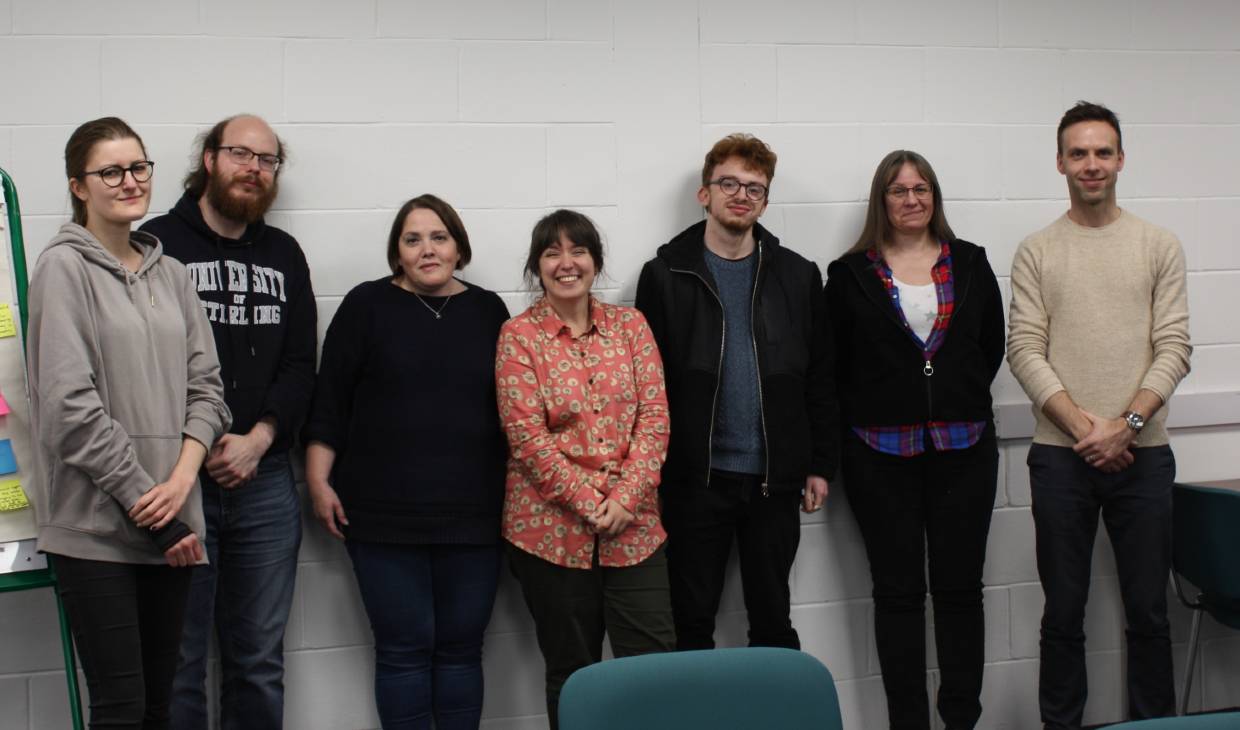 1.	The oral history project team, including project organisers and student volunteer interviewers; l-r Katharina, Duncan, Sarah, Rosie, Callum, Nicky and Stephen
