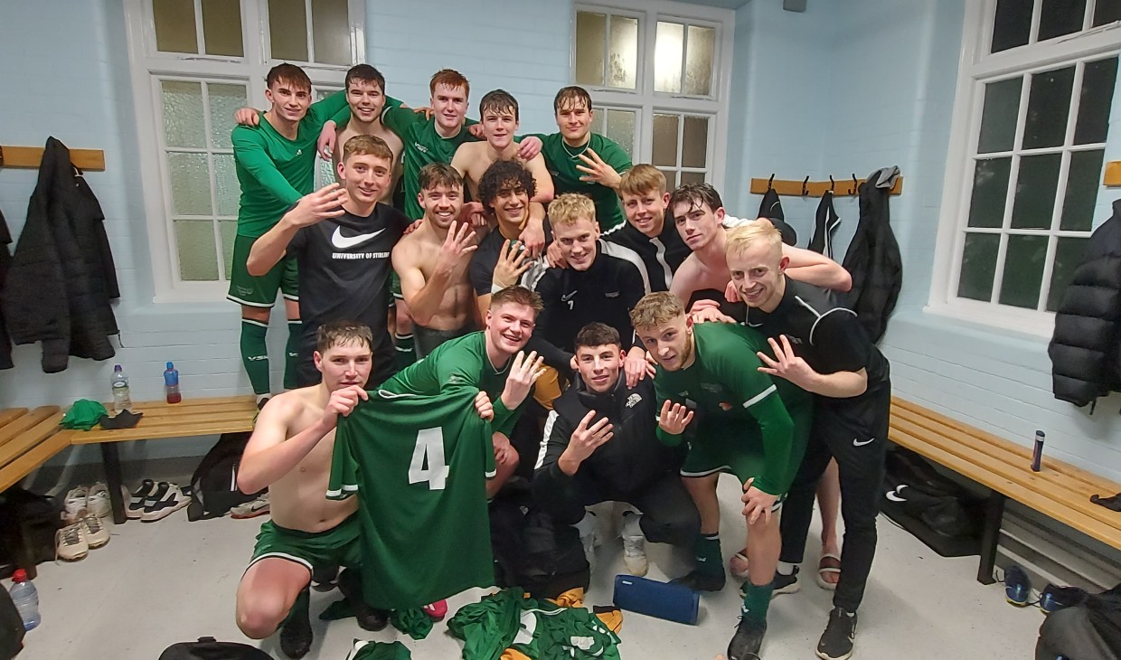 University of Stirling footballers won the Premier North division for the fourth consecutive year