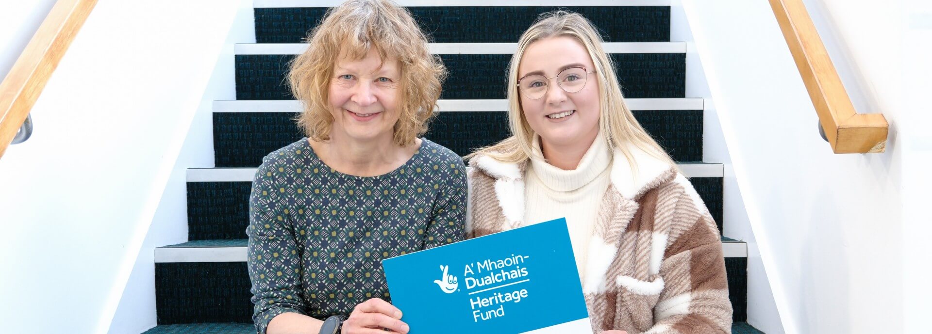 Dr Catherine Mills with Lauren Arthur of The National Lottery Heritage Fund
