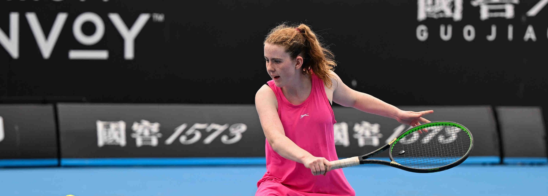 Anna McBride pictured at the PWII Women's Singles at the 2023 Australian Open.