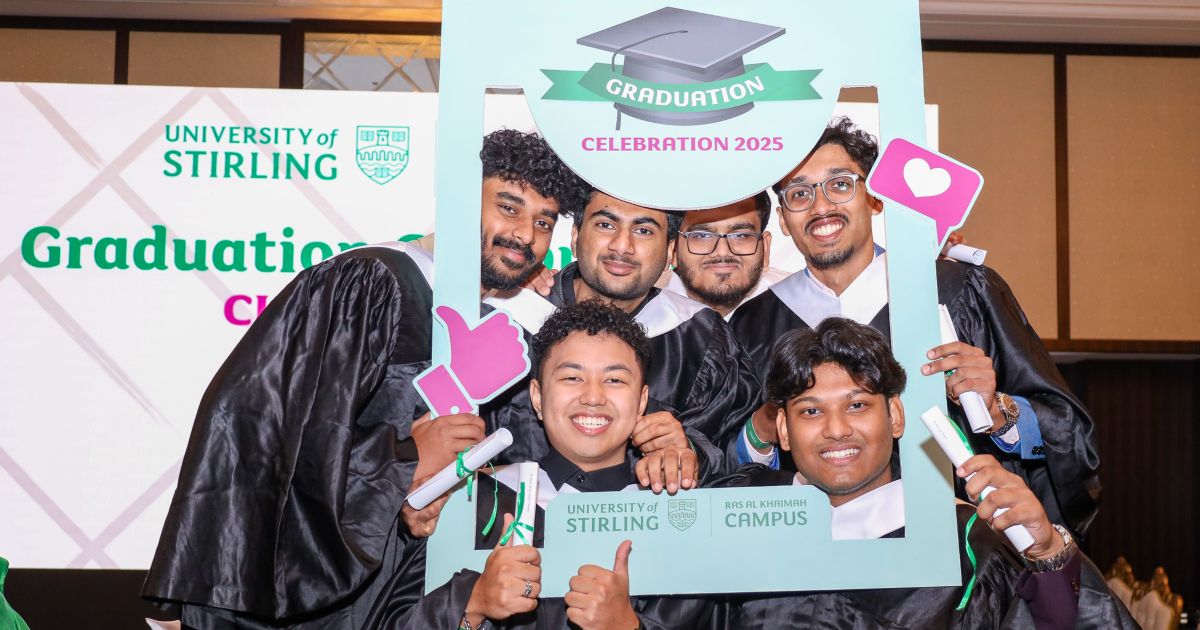 Graduates at the University of Stirling's Ras Al Khaimah ceremony