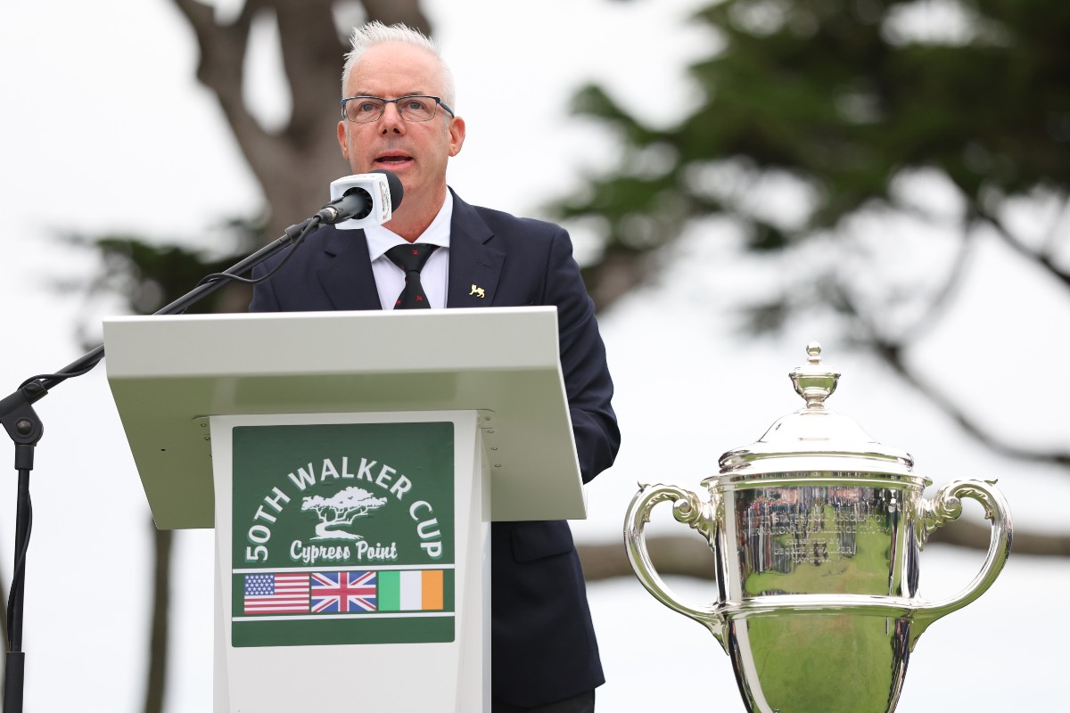 Dean Robertson at the 2025 Walker Cup.