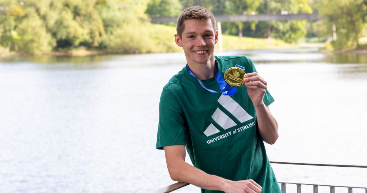 Duncan Scott with his gold medal.