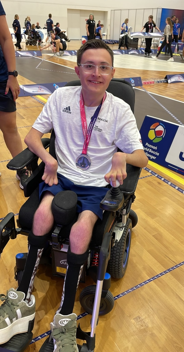 Alex Medley with his medal.