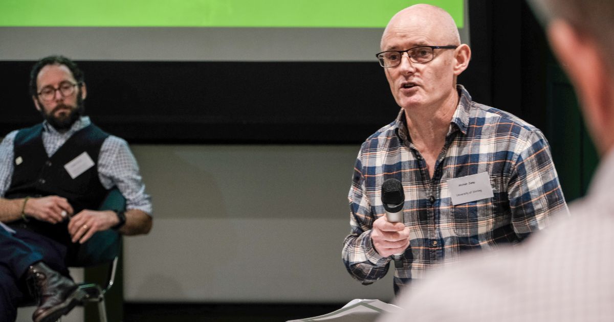 Professor Alistair Jump of the University of Stirling chairing the Climate Forest Forum