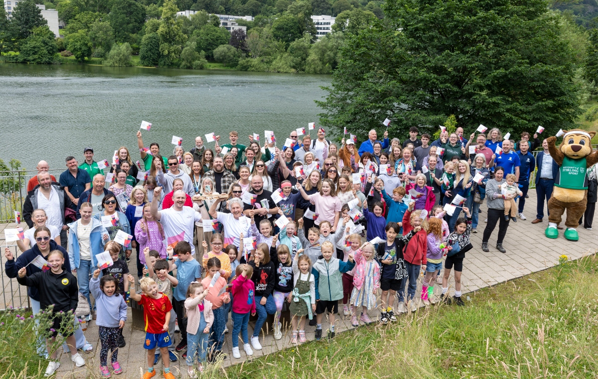 Staff, students and the community turned out for the King's Baton Relay.