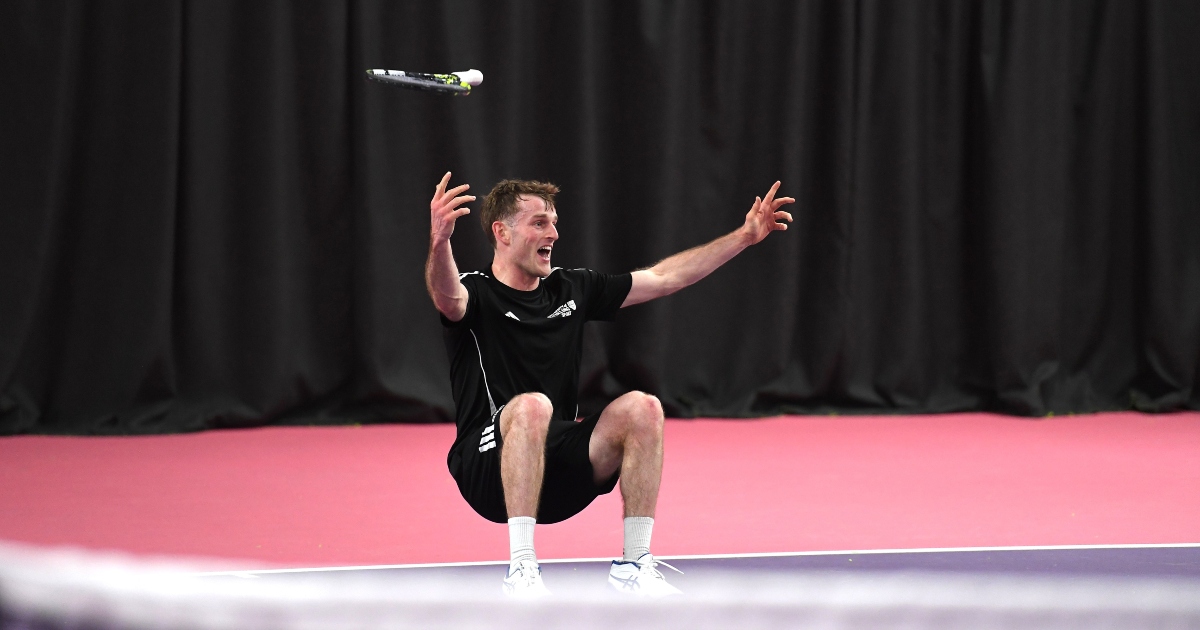 Liam Hignett celebrates win.