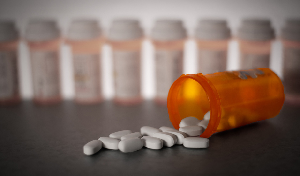 benzodiazepine pills and bottle