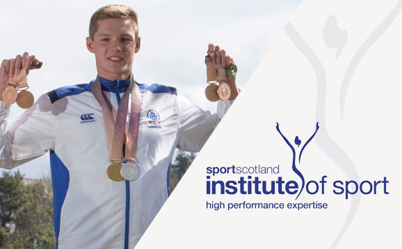 Duncan Scott with medals