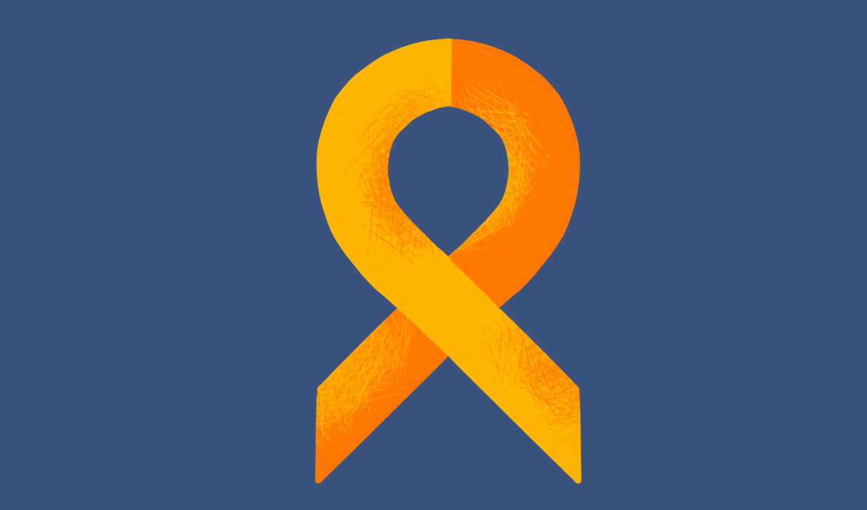 Suicide prevention day ribbon