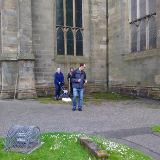 Stirling researchers at Dunfermline Abbey