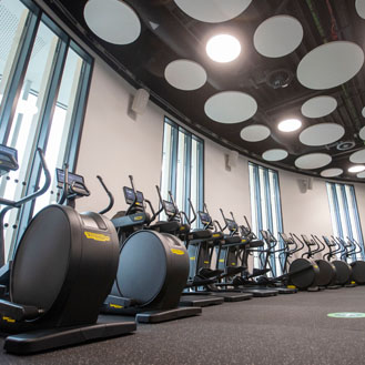 Treadmills and cross-trainers in our new fitness suite