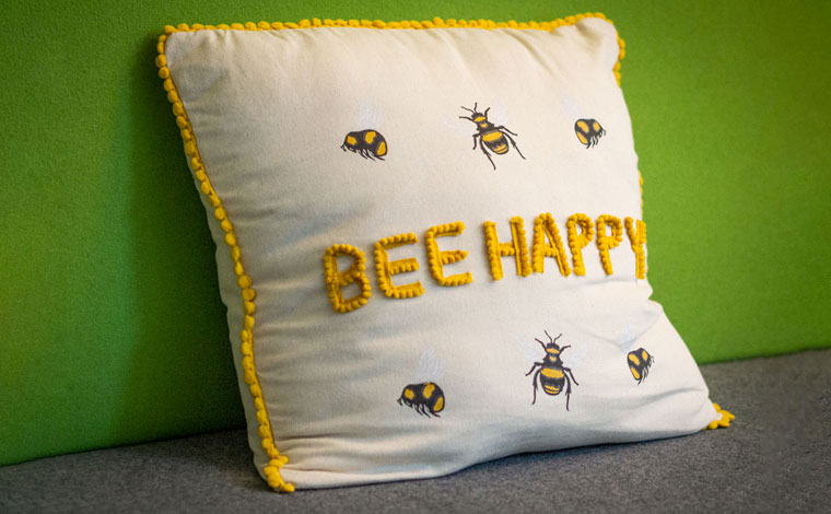 Bee Happy Pillow