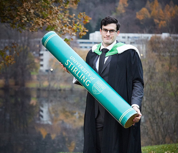 University of Stirling graduate George Scurr