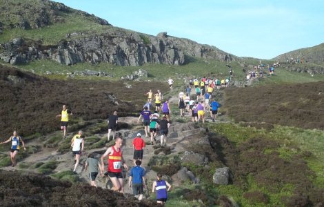 Runners tackle the 2011 Dumyat Hill Race