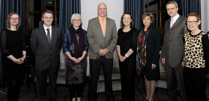 Professor Tara Fenwick, from the University of Stirling (third from right) at a celebration event to mark the announcement of the Mike Baker Doctoral Programme,