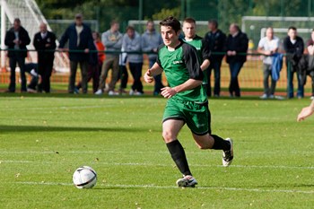 Liam Corr competing for Stirling University FC