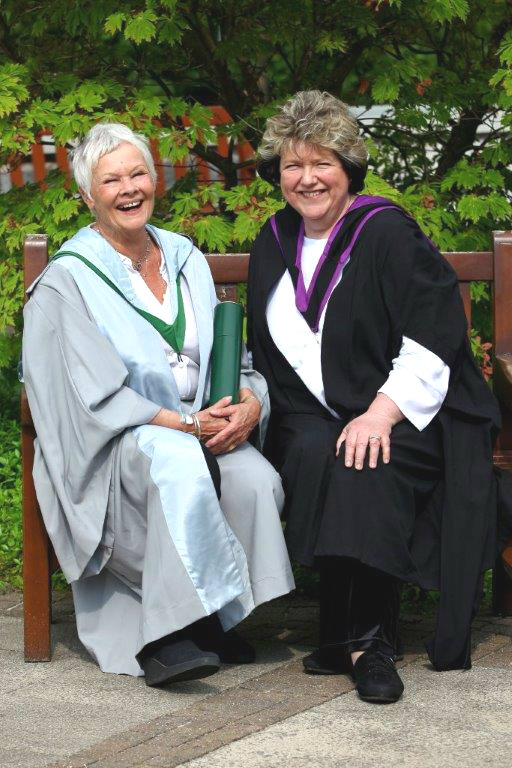 Professor June Andrews and Dame Judi Dench
