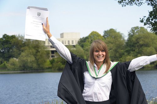 A Stirling graduate celebrates