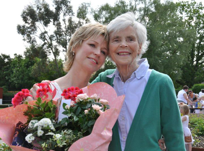 Sally Magnusson with her late mother Mamie.