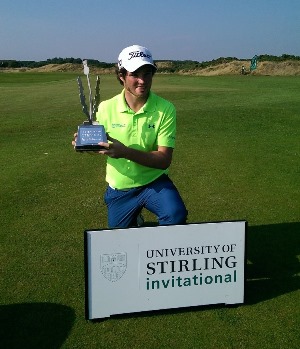 Cormac Sharvin with the 2014 Stirling Invitational Thistle Trophy