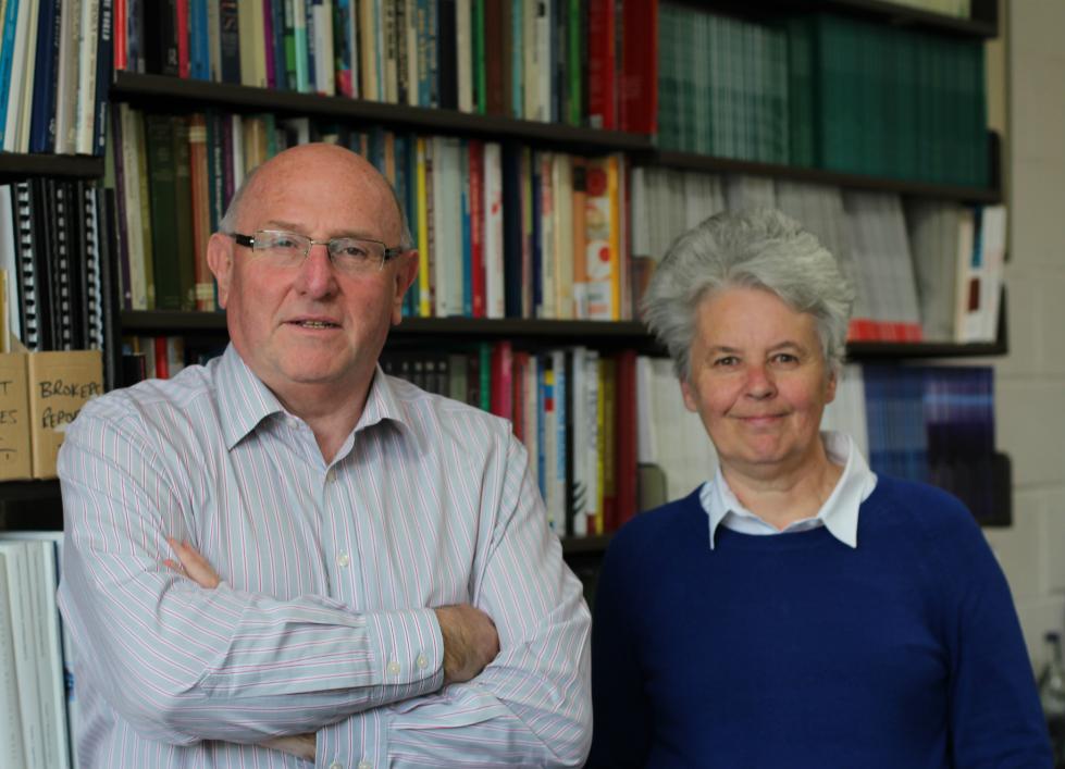 Professor Leigh Sparks and Research Fellow Anne Findlay.